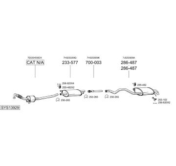 Výfukový systém BOSAL SYS13929