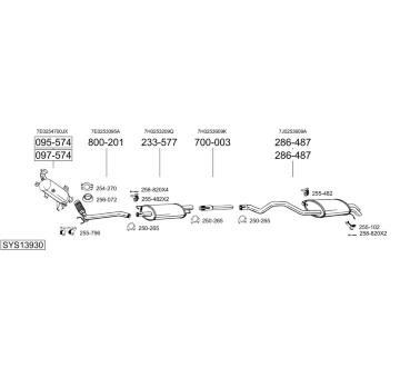 Výfukový systém BOSAL SYS13930