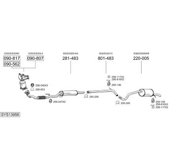 Výfukový systém BOSAL SYS13958