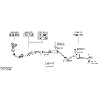Výfukový systém BOSAL SYS13962