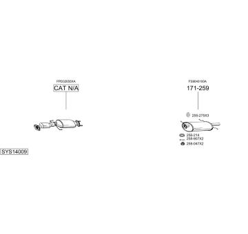 Výfukový systém BOSAL SYS14009