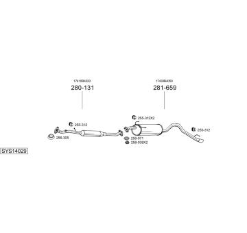Výfukový systém BOSAL SYS14029
