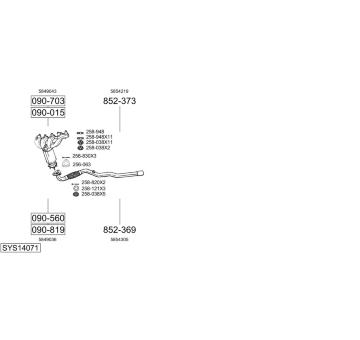 Výfukový systém BOSAL SYS14071