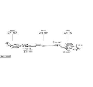 Výfukový systém BOSAL SYS14112