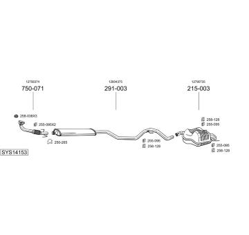 Výfukový systém BOSAL SYS14153