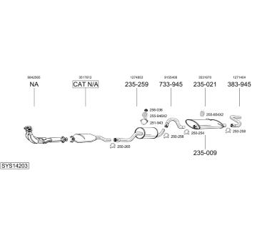 Výfukový systém BOSAL SYS14203