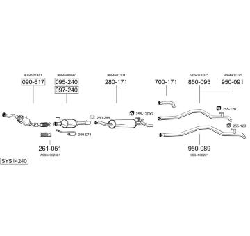 Výfukový systém BOSAL SYS14240