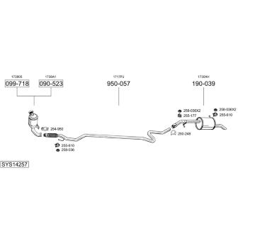 Výfukový systém BOSAL SYS14257