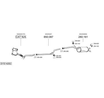 Výfukový systém BOSAL SYS14262
