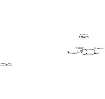 Výfukový systém BOSAL SYS14268