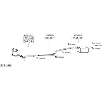 Výfukový systém BOSAL SYS14284