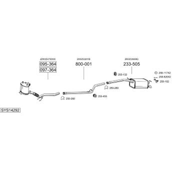 Výfukový systém BOSAL SYS14292