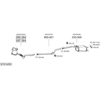 Výfukový systém BOSAL SYS14295