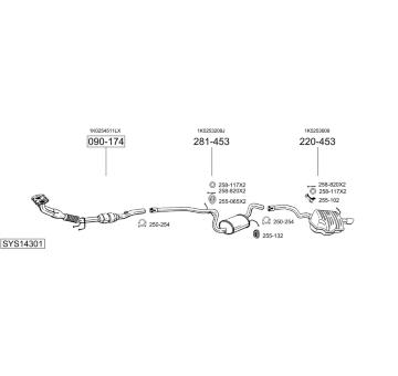 Výfukový systém BOSAL SYS14301
