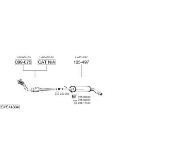Výfukový systém BOSAL SYS14304