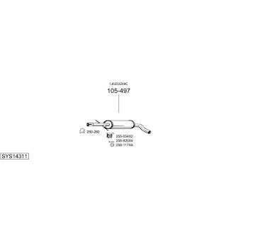 Výfukový systém BOSAL SYS14311