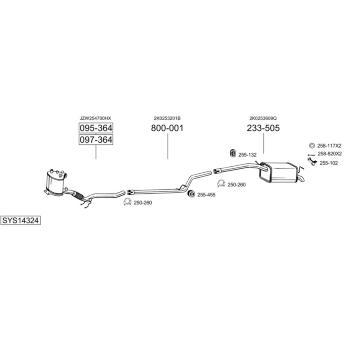 Výfukový systém BOSAL SYS14324