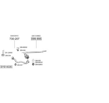 Výfukový systém BOSAL SYS14335