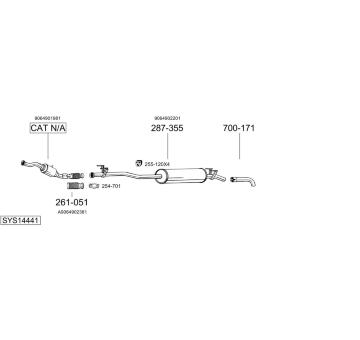 Výfukový systém BOSAL SYS14441