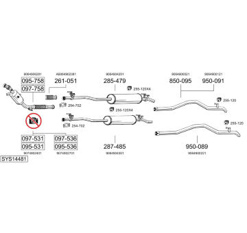 Výfukový systém BOSAL SYS14481
