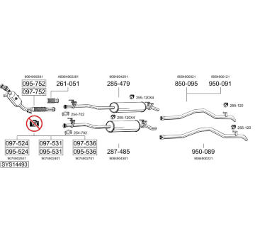 Výfukový systém BOSAL SYS14493