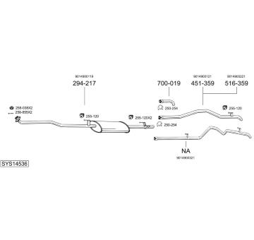 Výfukový systém BOSAL SYS14536