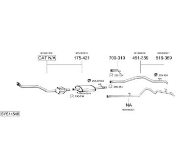 Výfukový systém BOSAL SYS14548