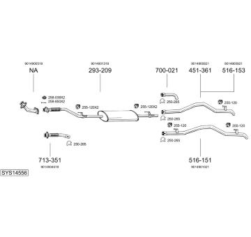 Výfukový systém BOSAL SYS14556