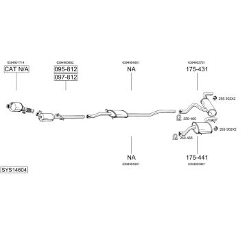 Výfukový systém BOSAL SYS14604