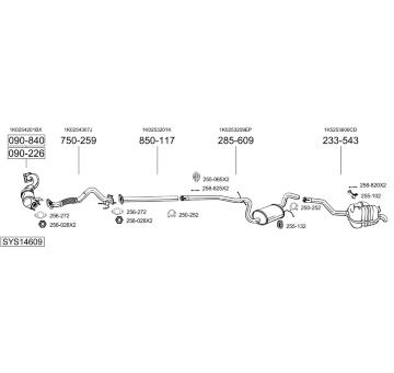 Výfukový systém BOSAL SYS14609