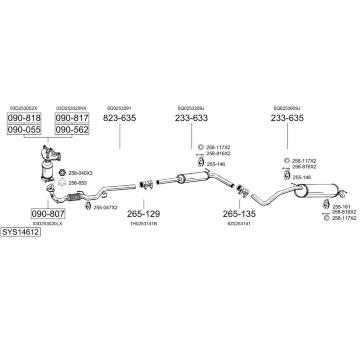 Výfukový systém BOSAL SYS14612