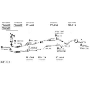 Výfukový systém BOSAL SYS14613