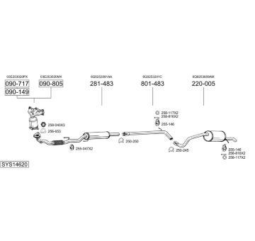 Výfukový systém BOSAL SYS14620
