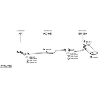 Výfukový systém BOSAL SYS14754