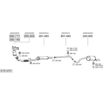 Výfukový systém BOSAL SYS14781