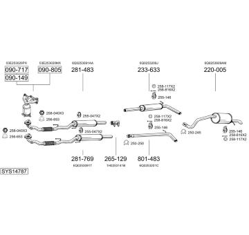 Výfukový systém BOSAL SYS14787