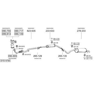 Výfukový systém BOSAL SYS14790
