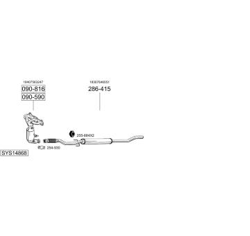Výfukový systém BOSAL SYS14868