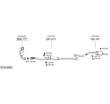 Výfukový systém BOSAL SYS14885