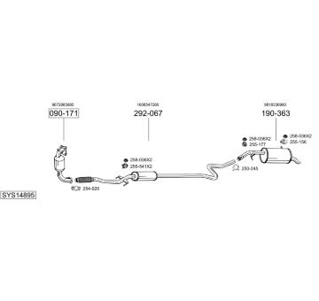Výfukový systém BOSAL SYS14895