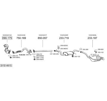 Výfukový systém BOSAL SYS14915