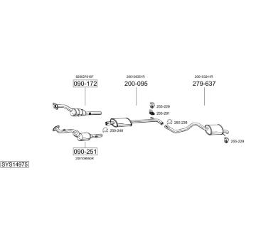 Výfukový systém BOSAL SYS14975