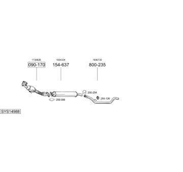 Výfukový systém BOSAL SYS14988