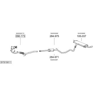 Výfukový systém BOSAL SYS15011