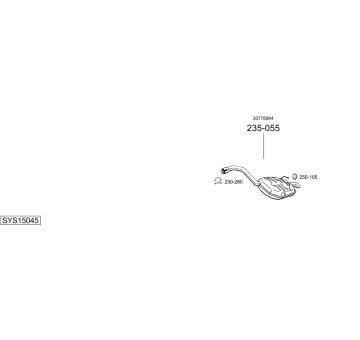 Výfukový systém BOSAL SYS15045