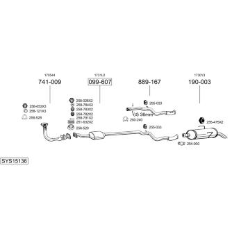 Výfukový systém BOSAL SYS15136