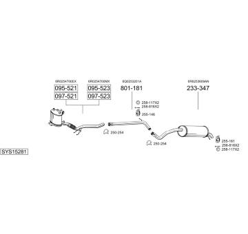 Výfukový systém BOSAL SYS15281