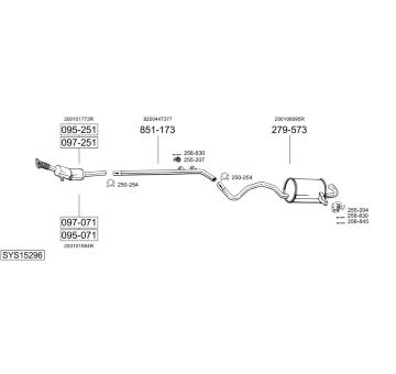 Výfukový systém BOSAL SYS15296