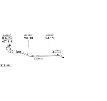 Výfukový systém BOSAL SYS15311