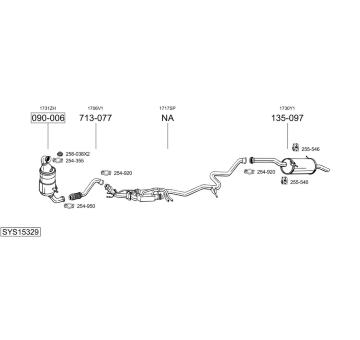 Výfukový systém BOSAL SYS15329